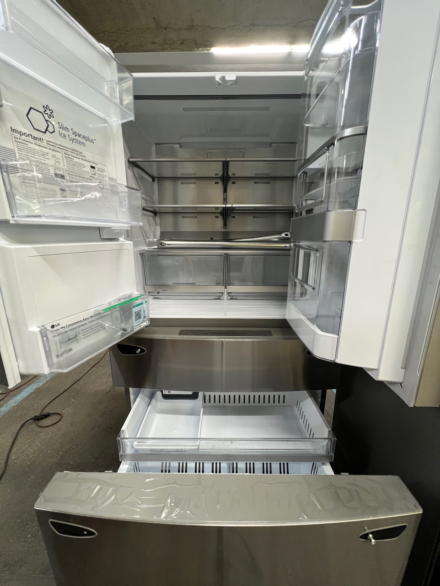 LG 22.5 Cu. Ft. 4-Door French Door-in-Door Counter-Depth Smart Refrigerator with Craft Ice - Stainless Steel